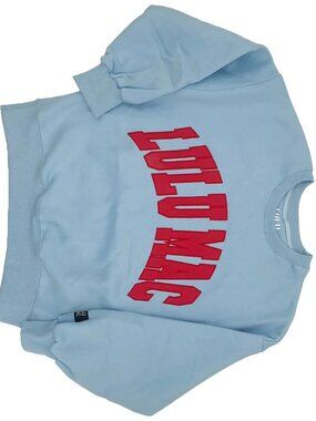 LuLu Mac Sweatshirt XL NWT Light Blue/Red
